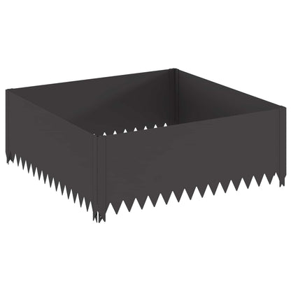 Gazonrand 100 x 100 x 35 cm Staal Zwart