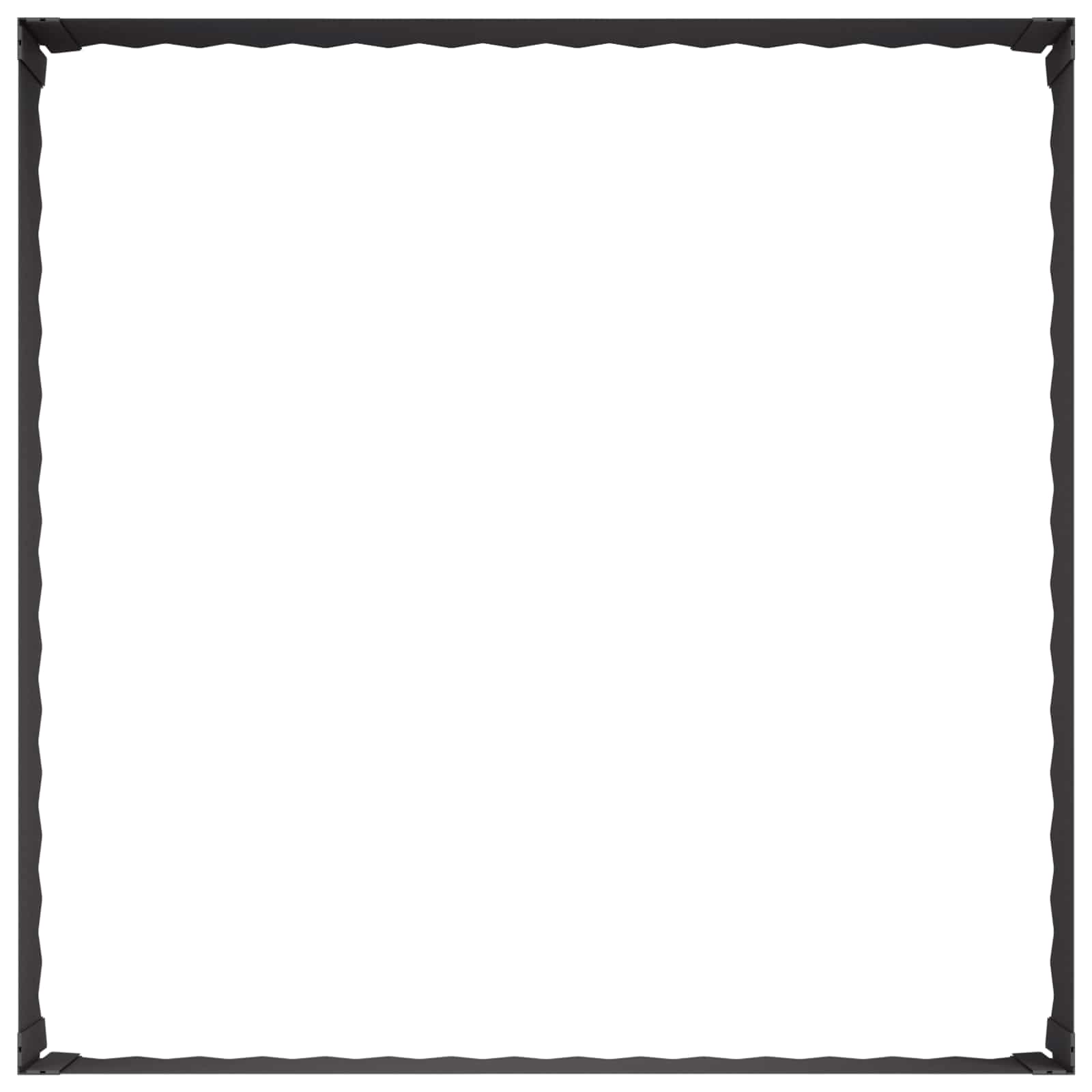Gazonrand 100 x 100 x 35 cm Staal Zwart