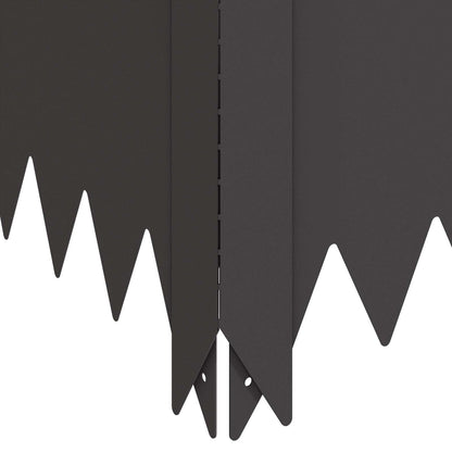 Gazonrand 4 st 100 x 100 x 35 cm Staal Zwart