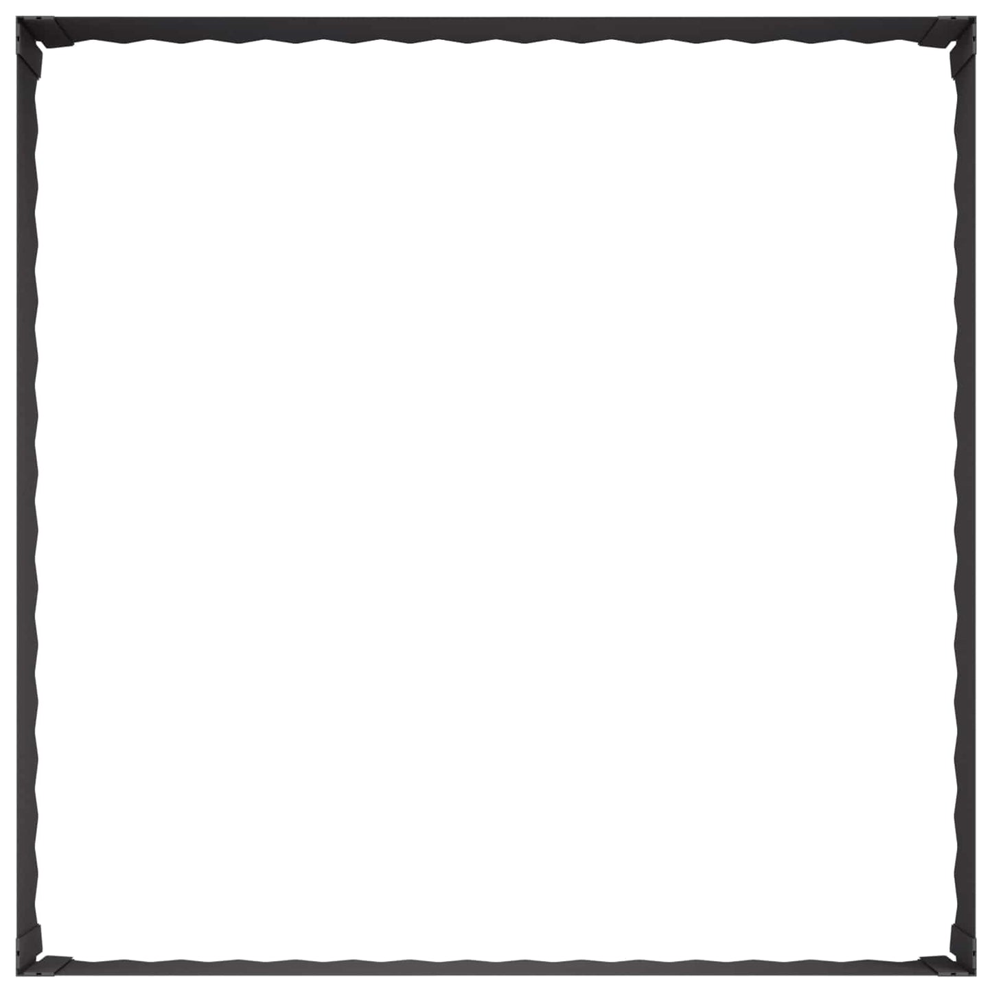 Gazonrand 4 st 100 x 100 x 35 cm Staal Zwart