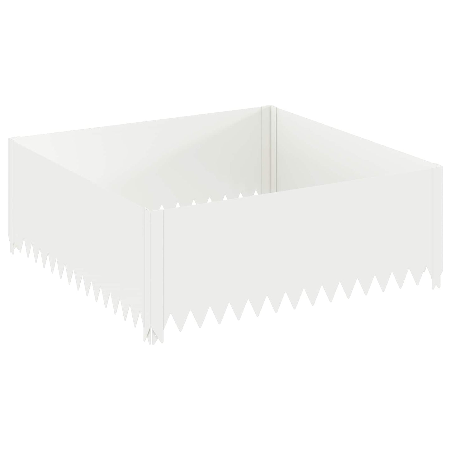 Gazonrand 100 x 100 x 35 cm Staal Wit