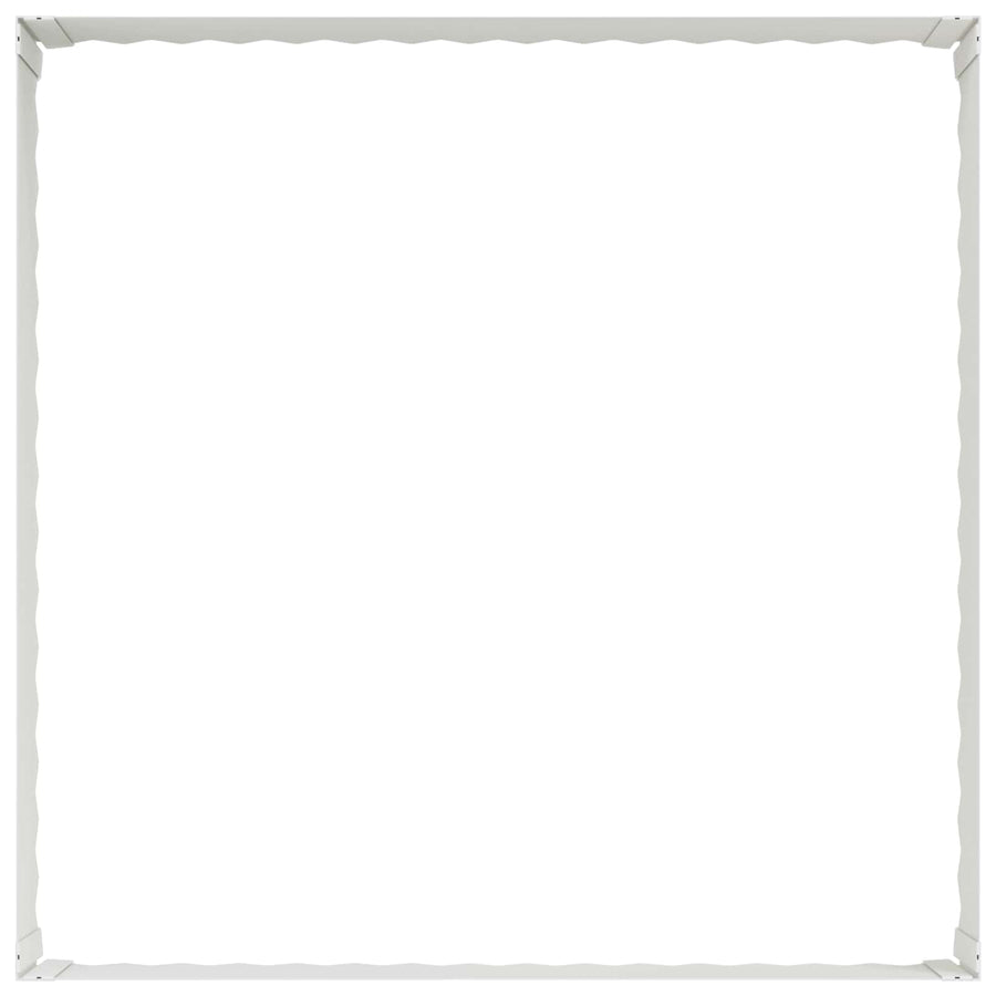 Gazonrand 100 x 100 x 35 cm Staal Wit