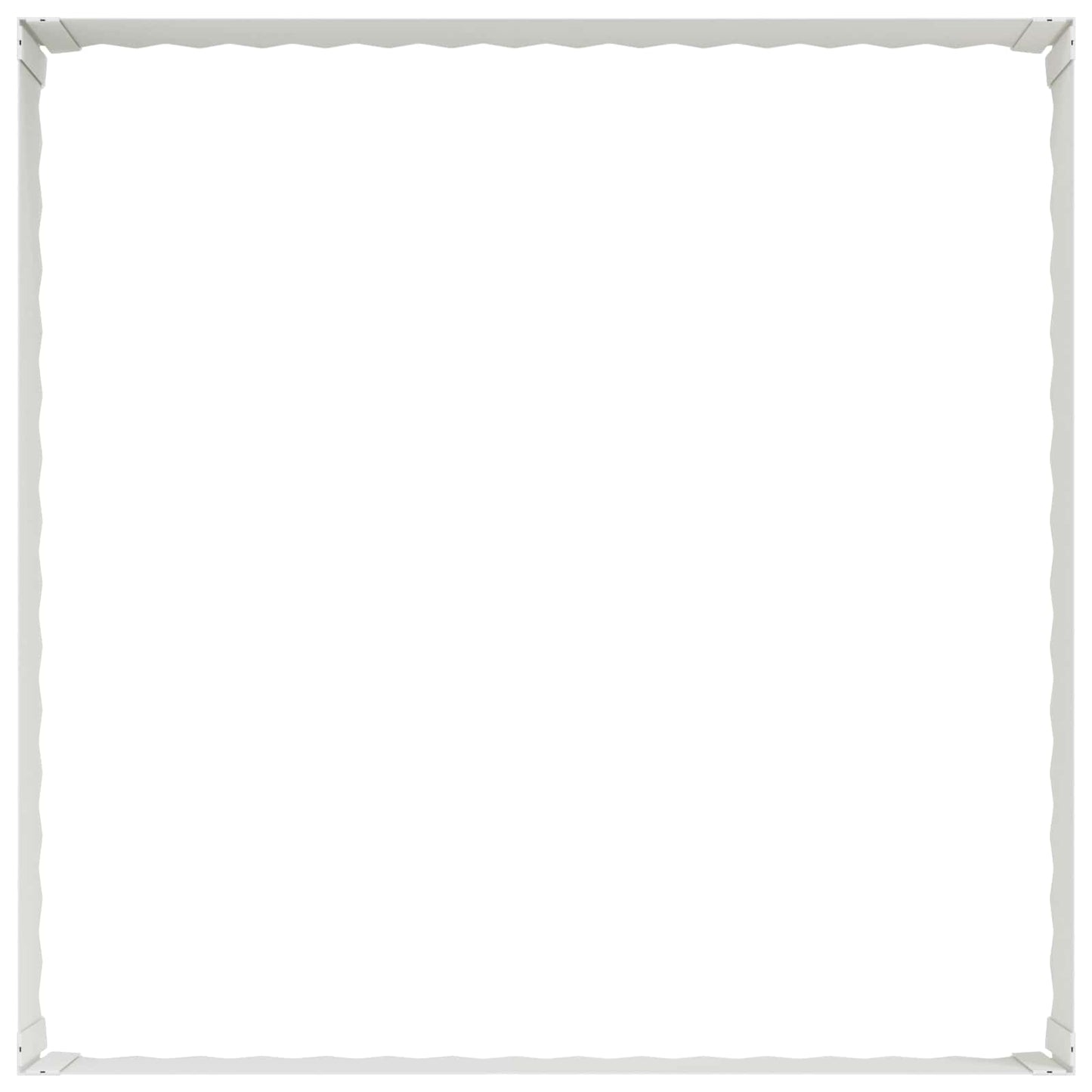 Gazonrand 4 st 100 x 100 x 35 cm Staal Wit