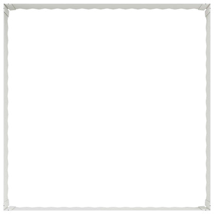 Gazonrand 4 st 100 x 100 x 35 cm Staal Wit