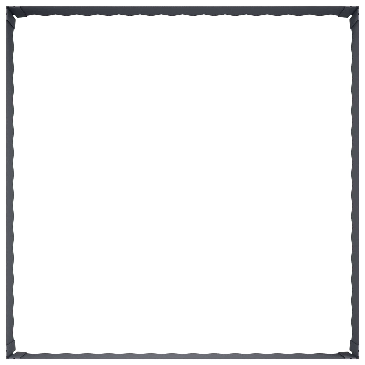 Gazonrand 4 st 100 x 100 x 35 cm Staal Antracietkleurig