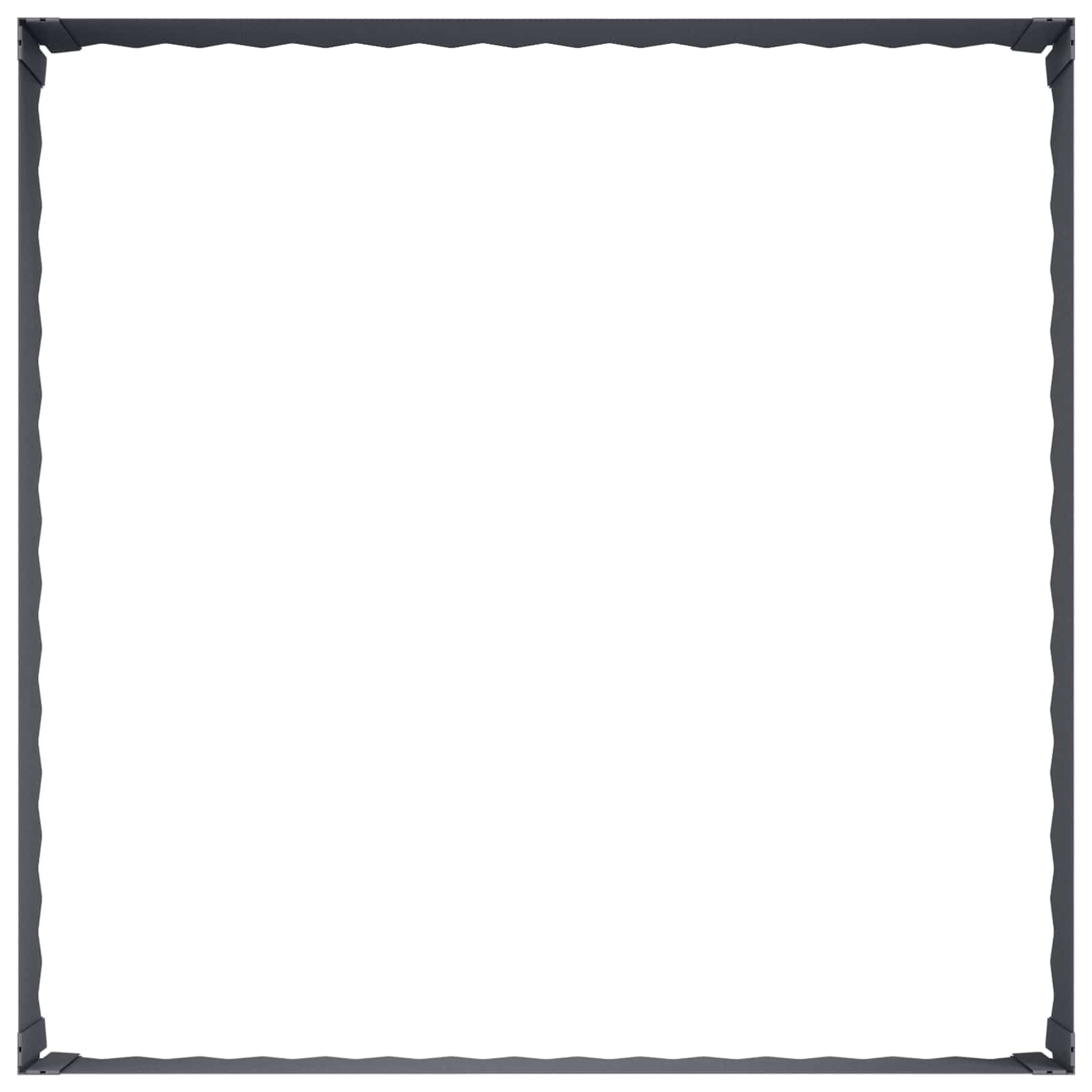 Gazonrand 4 st 100 x 100 x 35 cm Staal Antracietkleurig