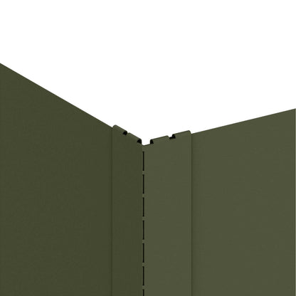 Gazonrand 4 st 100 x 100 x 35 cm Staal Olijfgroen