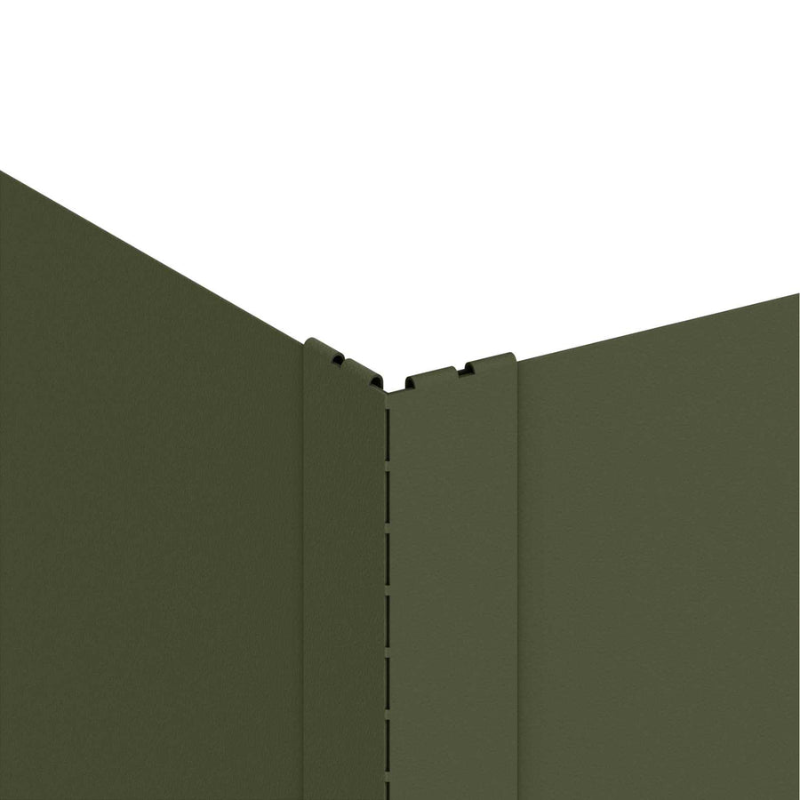 Gazonrand 4 st 100 x 100 x 35 cm Staal Olijfgroen