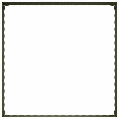 Gazonrand 4 st 100 x 100 x 35 cm Staal Olijfgroen