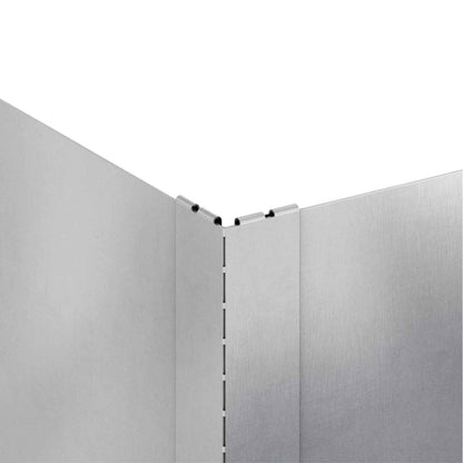 Gazonrand 100 x 100 x 35 cm Staal Zilverkleurig