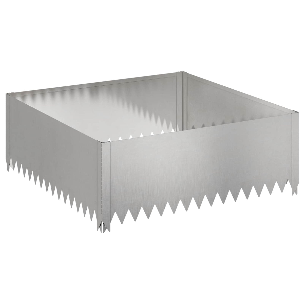 Gazonrand 100 x 100 x 35 cm Staal Zilverkleurig