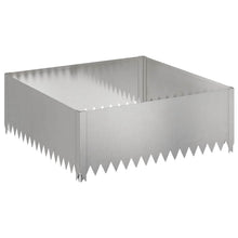Gazonrand 100 x 100 x 35 cm Staal Zilverkleurig