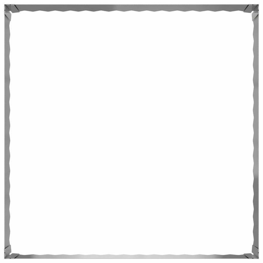 Gazonrand 100 x 100 x 35 cm Staal Zilverkleurig