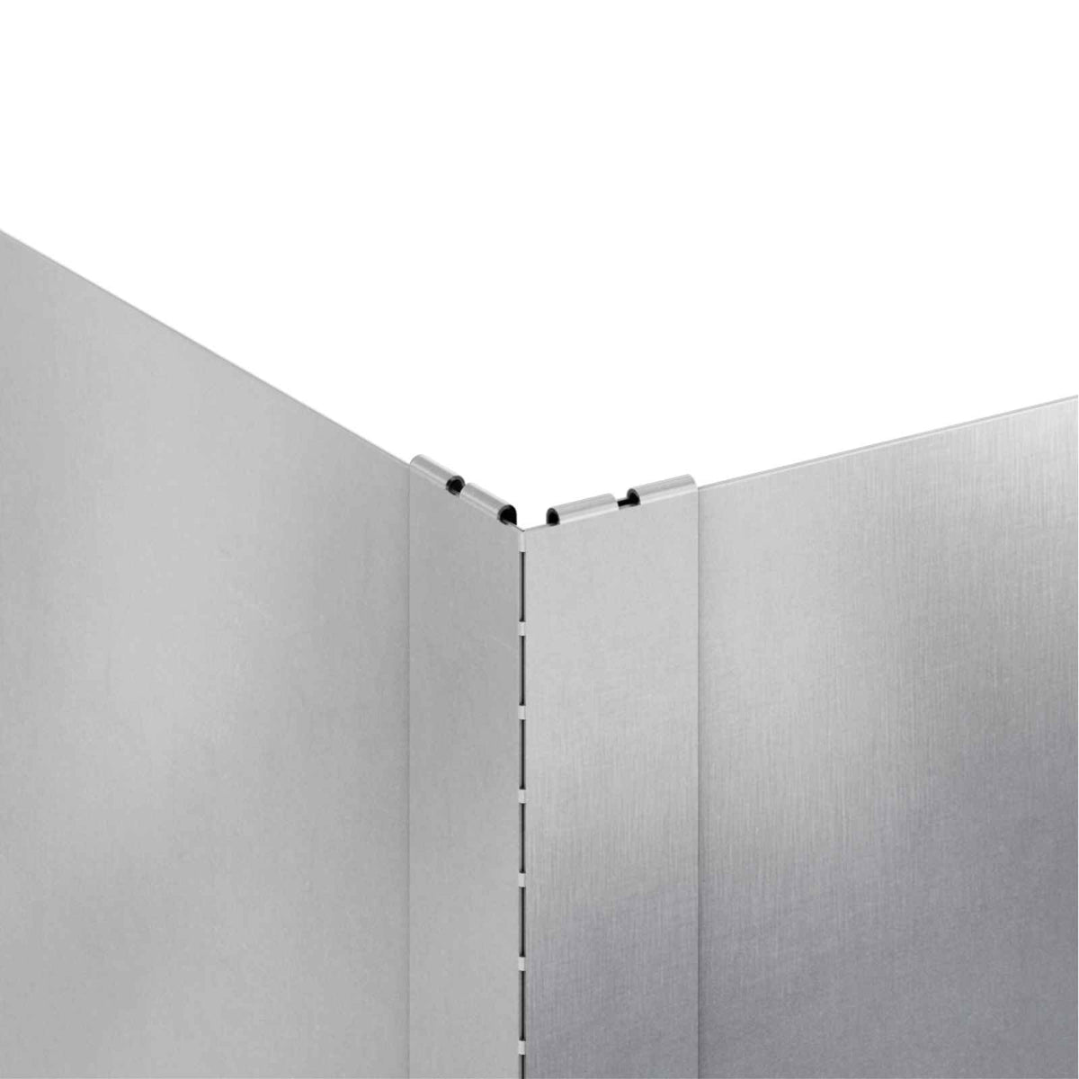 Gazonrand 4 st 100 x 100 x 35 cm Staal Zilverkleurig