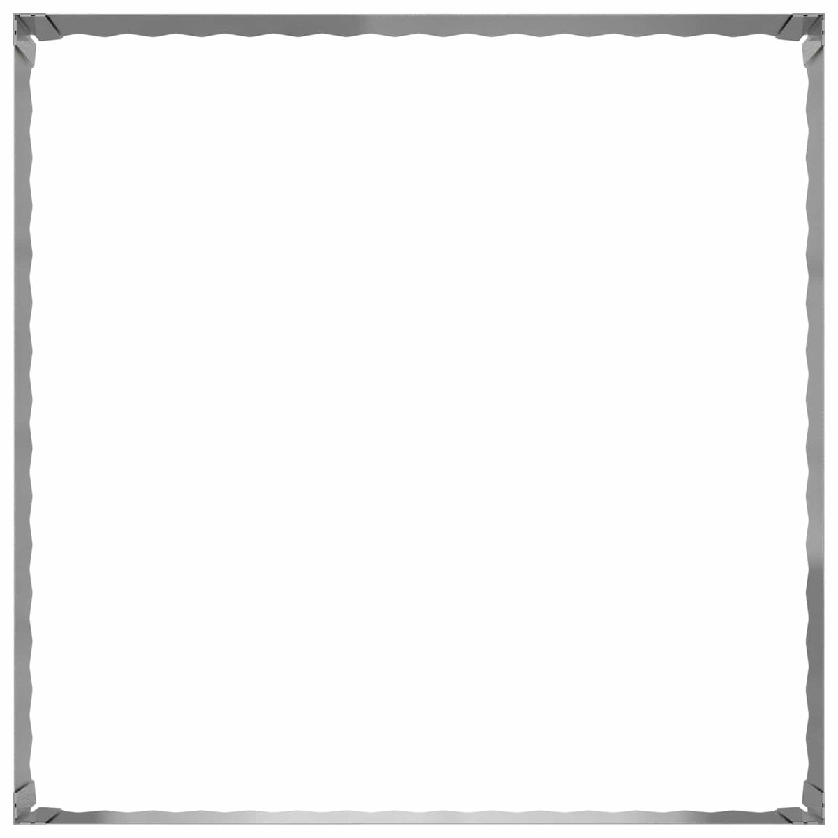 Gazonrand 4 st 100 x 100 x 35 cm Staal Zilverkleurig