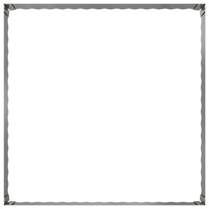 Gazonrand 100 x 100 x 35 cm Staal Zilverkleurig