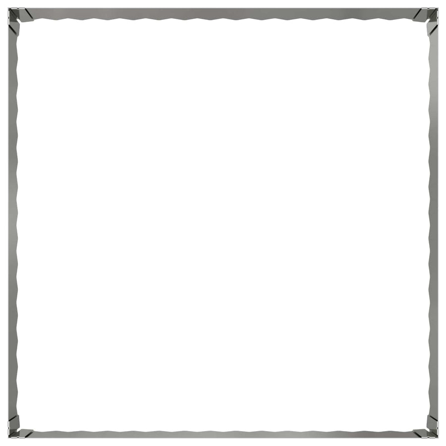 Gazonrand 100 x 100 x 35 cm Staal Zilverkleurig