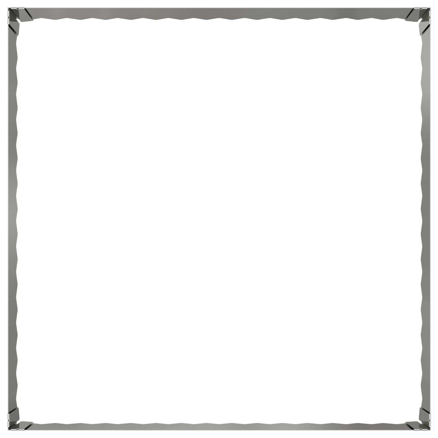 Gazonrand 4 pcs 100 x 100 x 35 cm Staal Zilverkleurig