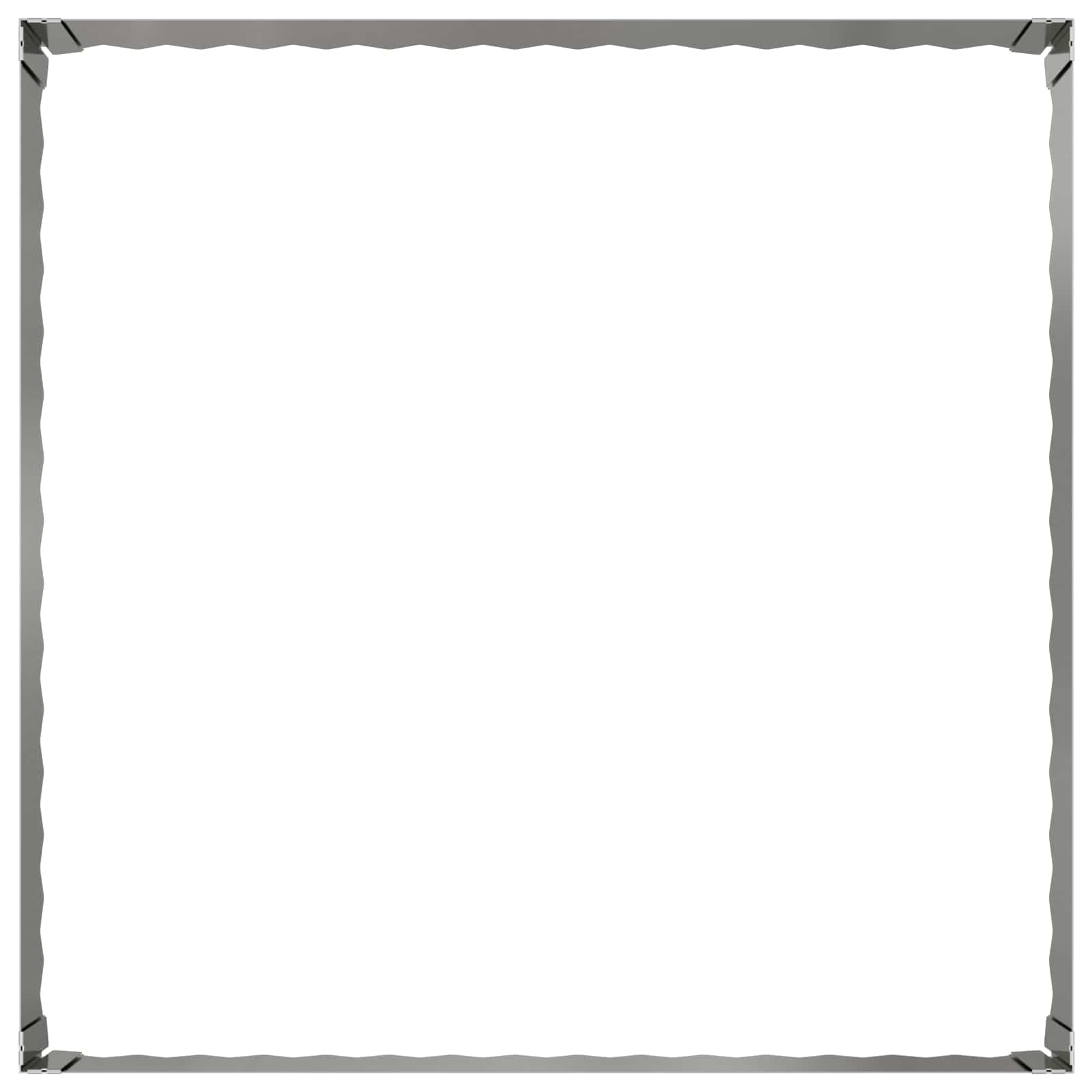 Gazonrand 4 pcs 100 x 100 x 35 cm Staal Zilverkleurig