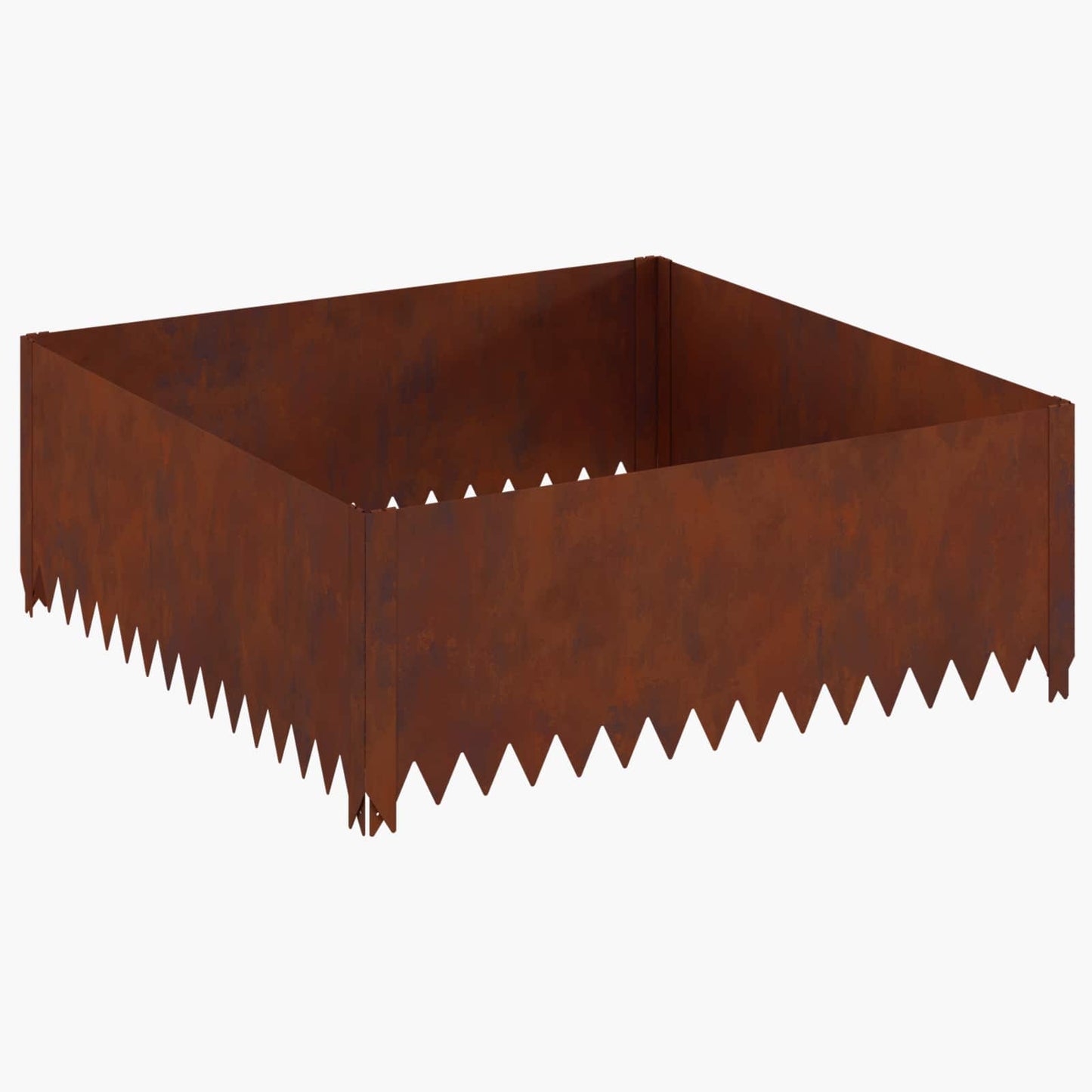Gazonrand 100 x 100 x 35 cm Staal Roestig