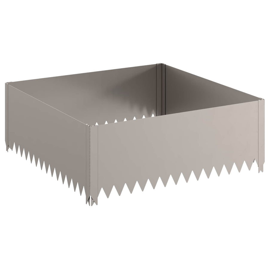 Gazonrand 100 x 100 x 35 cm Staal Roestig