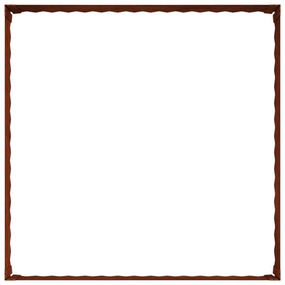 Gazonrand 100 x 100 x 35 cm Staal Roestig