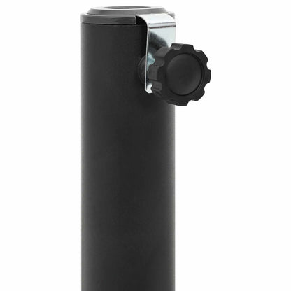 Parasolvoet voor 25–50 mm paal Zwart Gepoedercoat staal