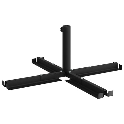 Parasolvoet voor 25–50 mm paal Zwart Gepoedercoat staal