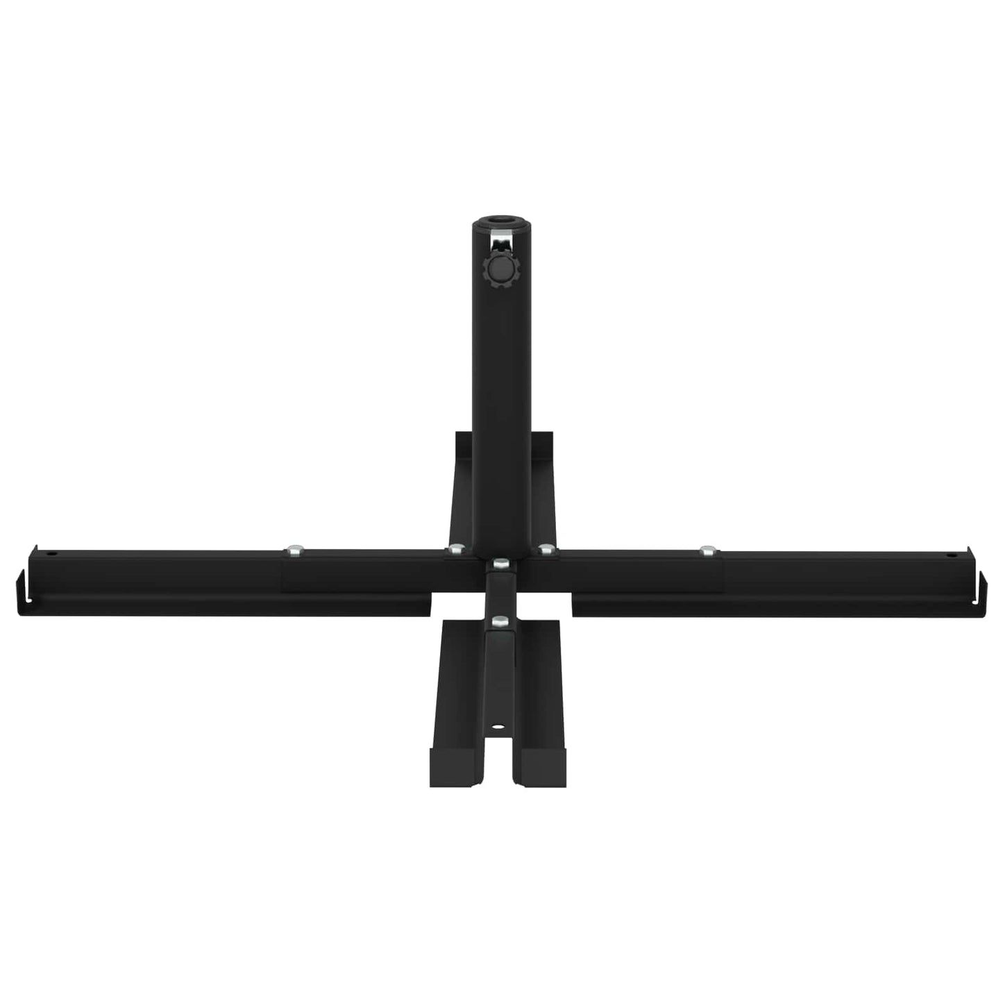 Parasolvoet voor 25–50 mm paal Zwart Gepoedercoat staal