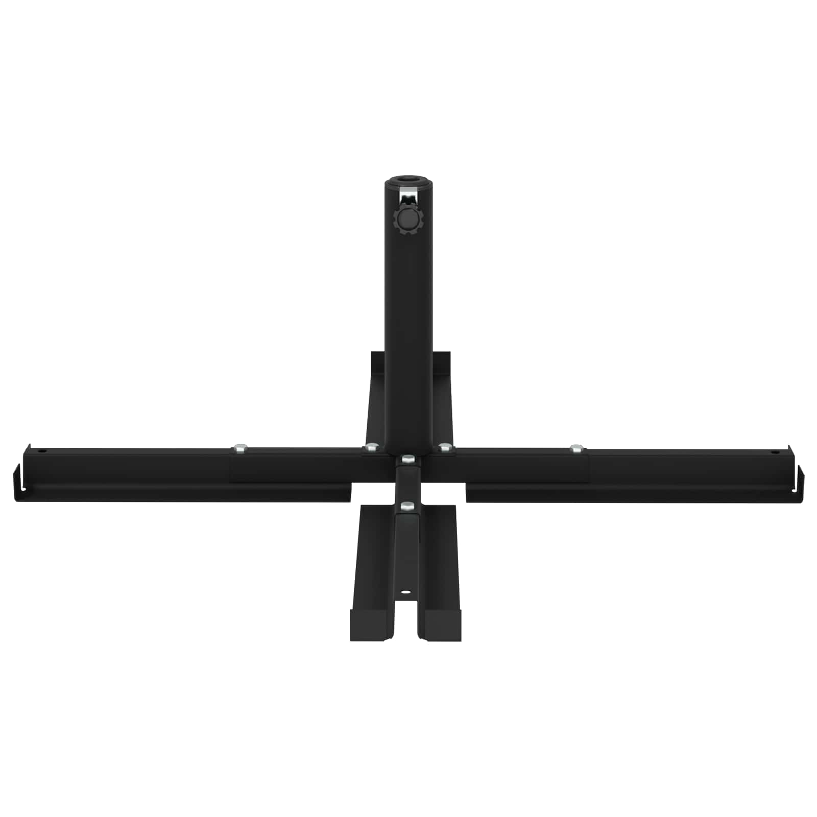 Parasolvoet voor 25–50 mm paal Zwart Gepoedercoat staal