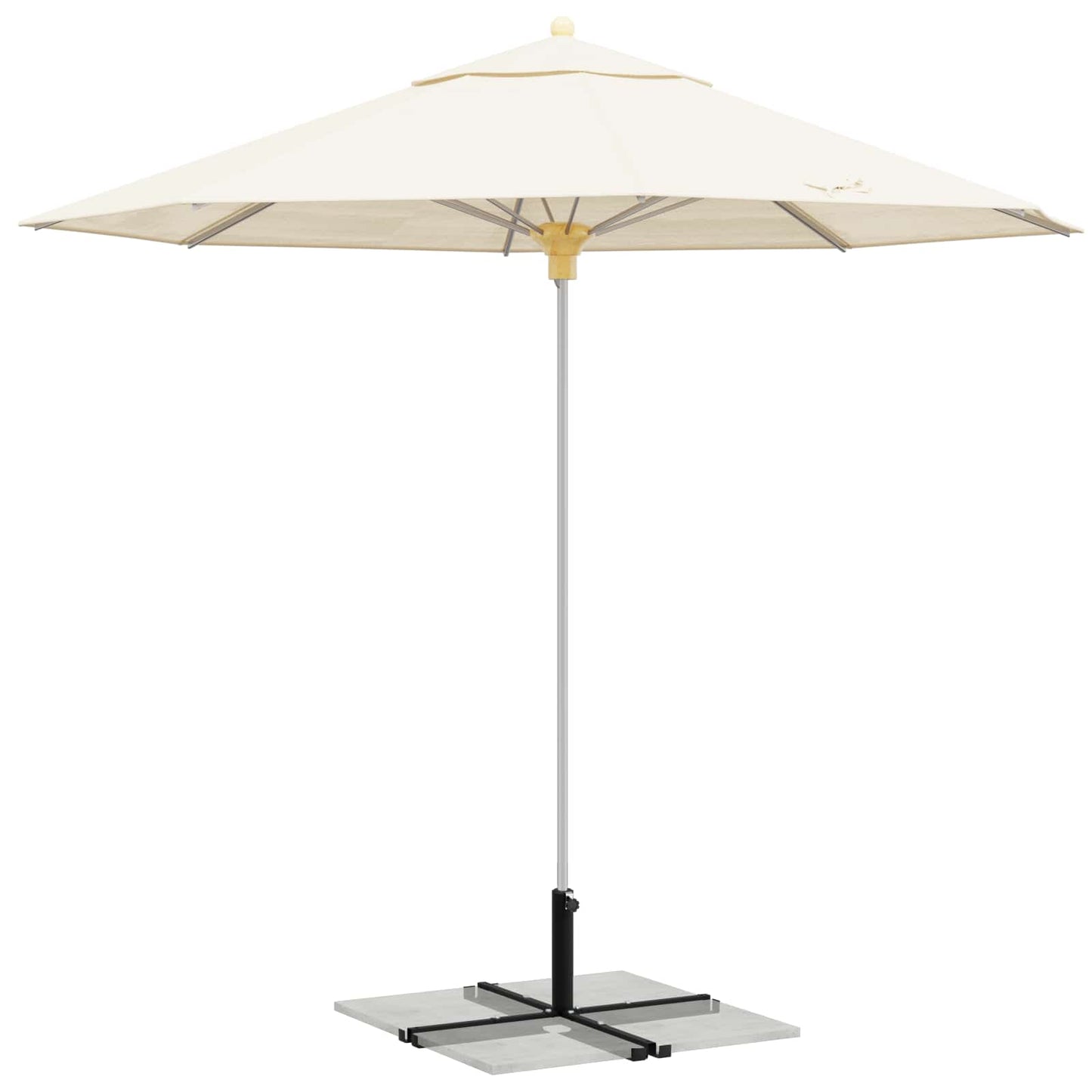 Parasolvoet voor 25–50 mm paal Zwart Gepoedercoat staal