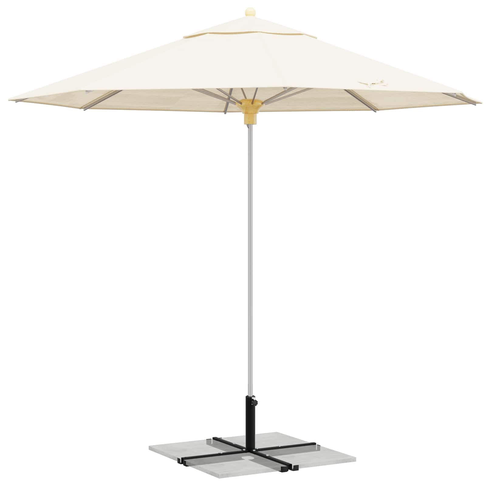 Parasolvoet voor 25–50 mm paal Zwart Gepoedercoat staal