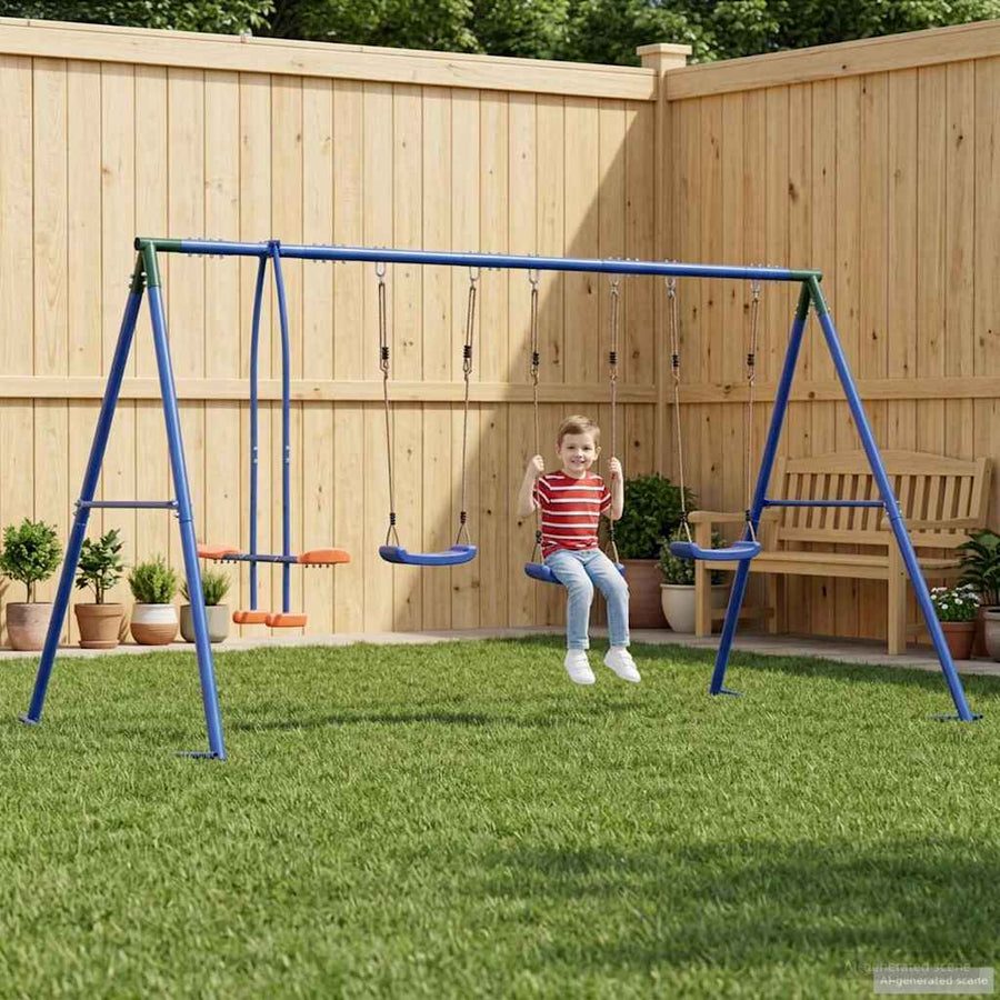 Buiten Schommelset Meerkleurig 330 x 185 x 185 cm Staal en PE