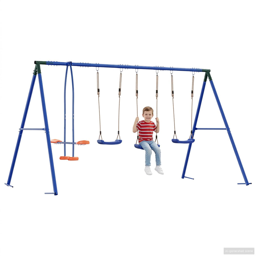 Buiten Schommelset Meerkleurig 330 x 185 x 185 cm Staal en PE