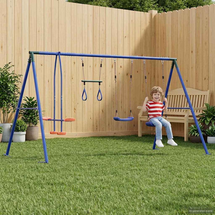 Buiten Schommelset Meerkleurig 330 x 185 x 185 cm Staal en PE