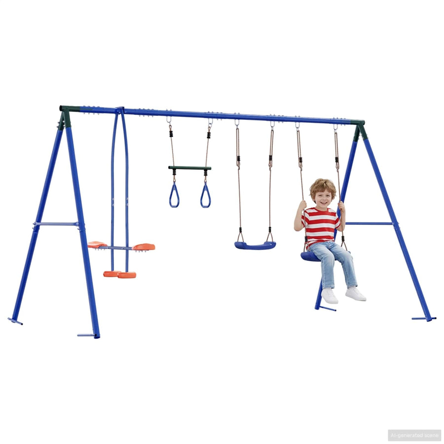 Buiten Schommelset Meerkleurig 330 x 185 x 185 cm Staal en PE