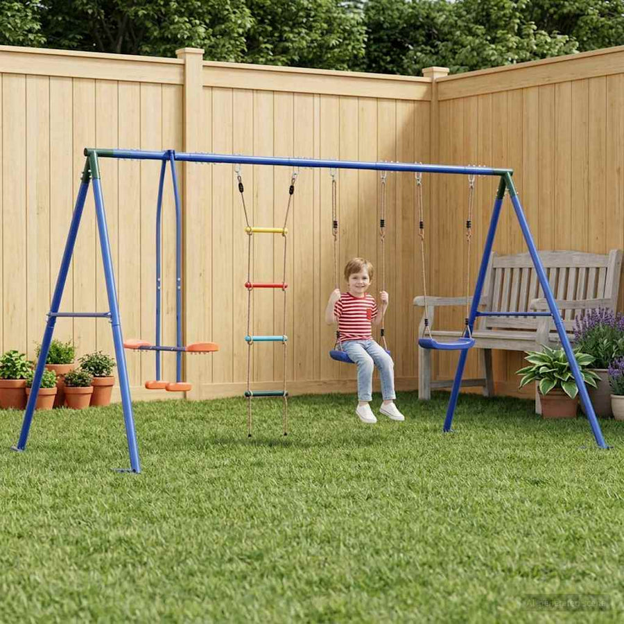 Buiten Schommelset Meerkleurig 330 x 185 x 185 cm Staal en PE