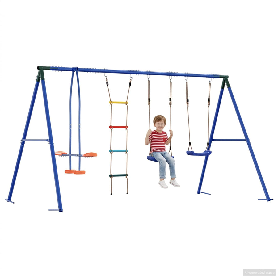 Buiten Schommelset Meerkleurig 330 x 185 x 185 cm Staal en PE