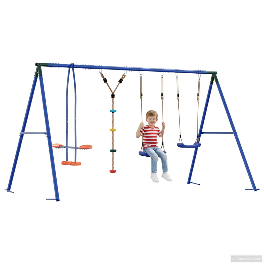 Buiten Schommelset Meerkleurig 330 x 185 x 185 cm Staal en PE