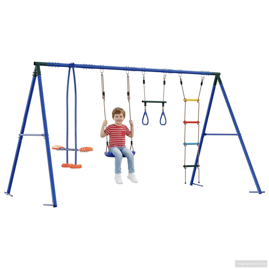 Buiten Schommelset Meerkleurig 330 x 185 x 185 cm Staal en PE