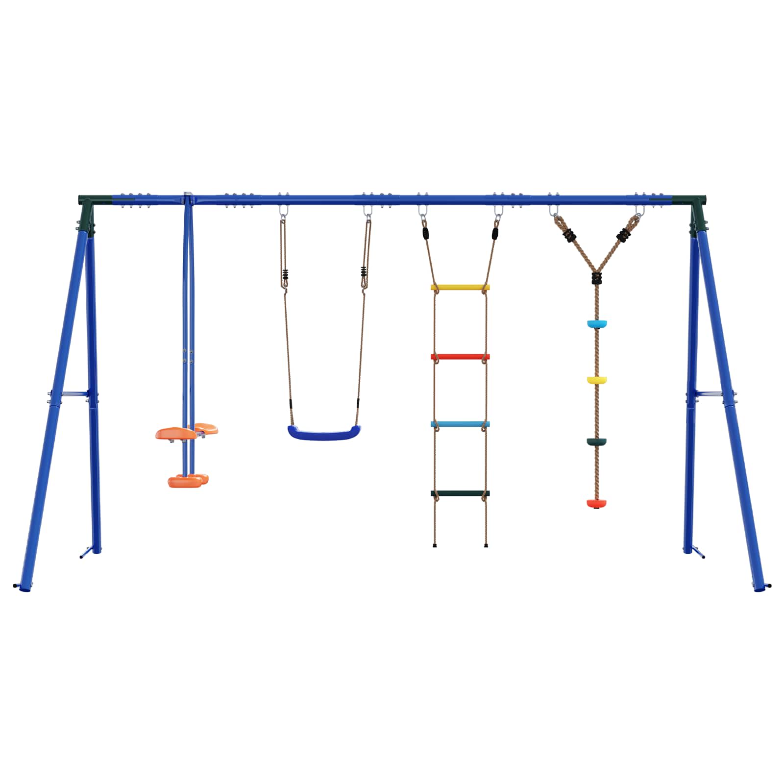 Buiten Schommelset Meerkleurig 330 x 185 x 185 cm Staal en PE