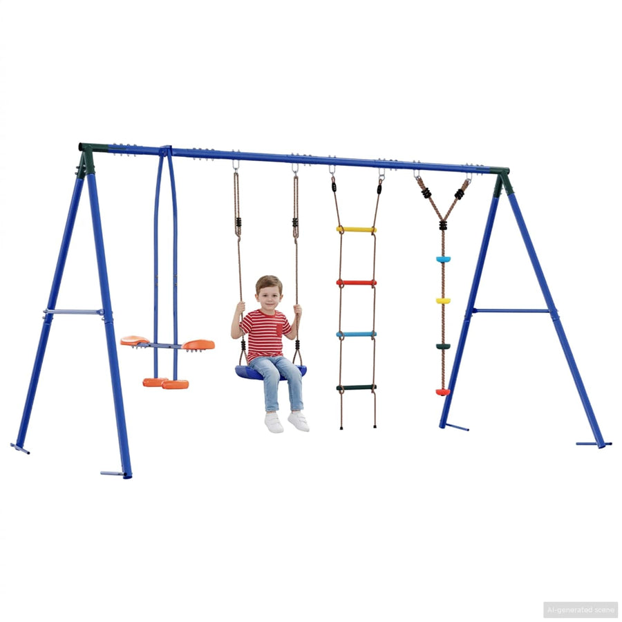 Buiten Schommelset Meerkleurig 330 x 185 x 185 cm Staal en PE