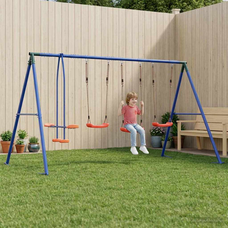 Buiten Schommelset Meerkleurig 330 x 185 x 185 cm Staal en PE