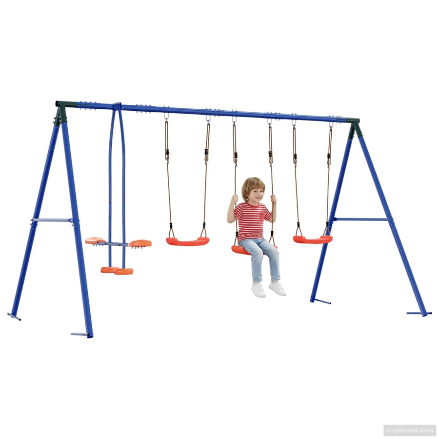 Buiten Schommelset Meerkleurig 330 x 185 x 185 cm Staal en PE