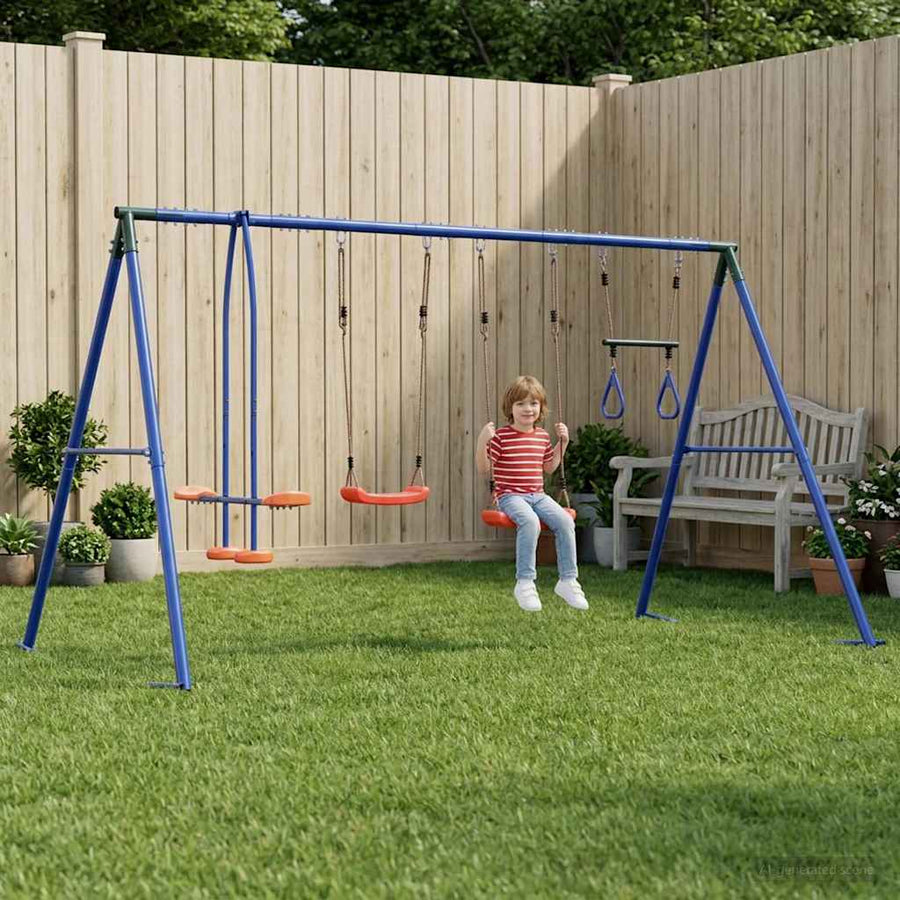 Buiten Schommelset Meerkleurig 330 x 185 x 185 cm Staal en PE