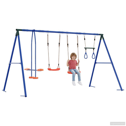 Buiten Schommelset Meerkleurig 330 x 185 x 185 cm Staal en PE