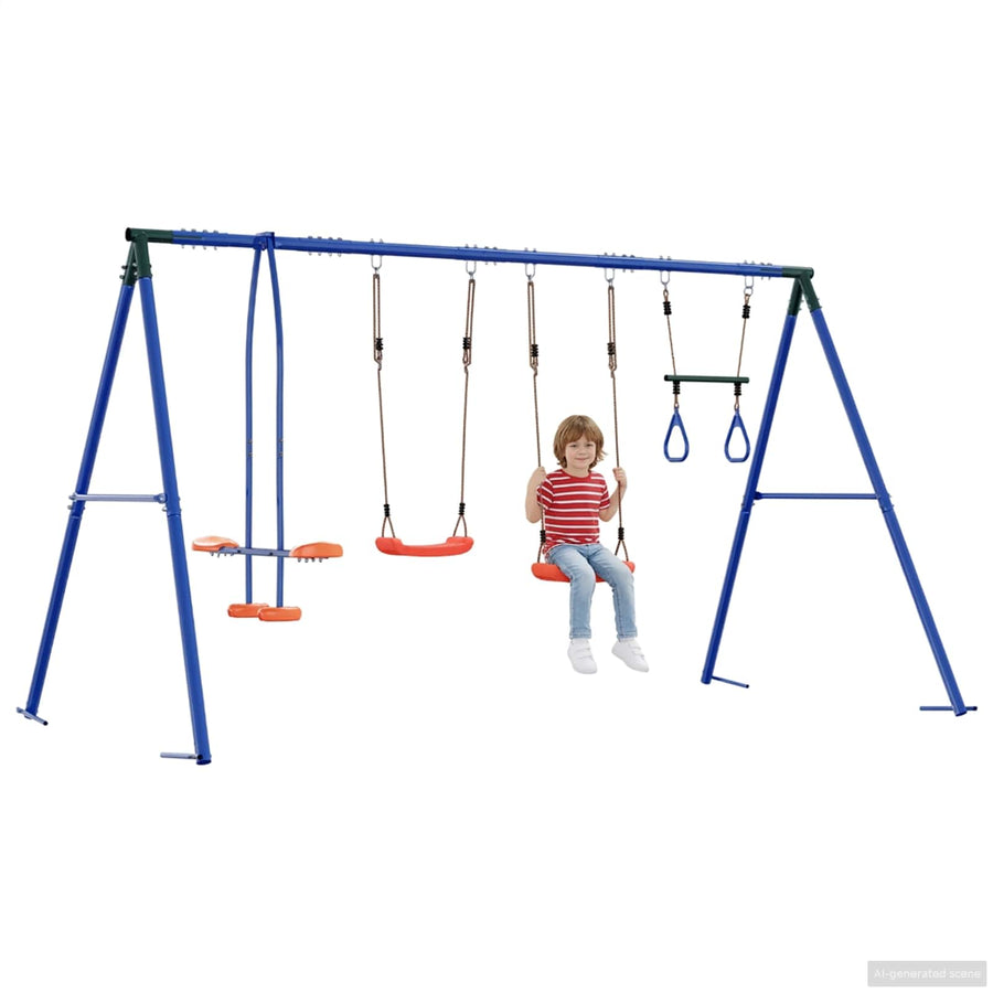 Buiten Schommelset Meerkleurig 330 x 185 x 185 cm Staal en PE