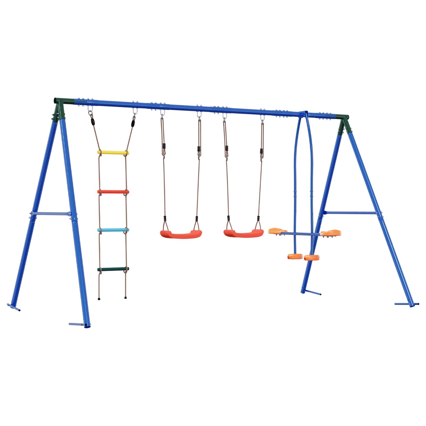 Buiten Schommelset Meerkleurig 330 x 185 x 185 cm Staal en PE