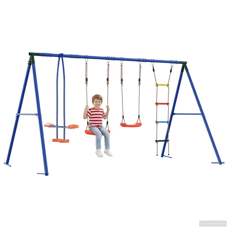 Buiten Schommelset Meerkleurig 330 x 185 x 185 cm Staal en PE