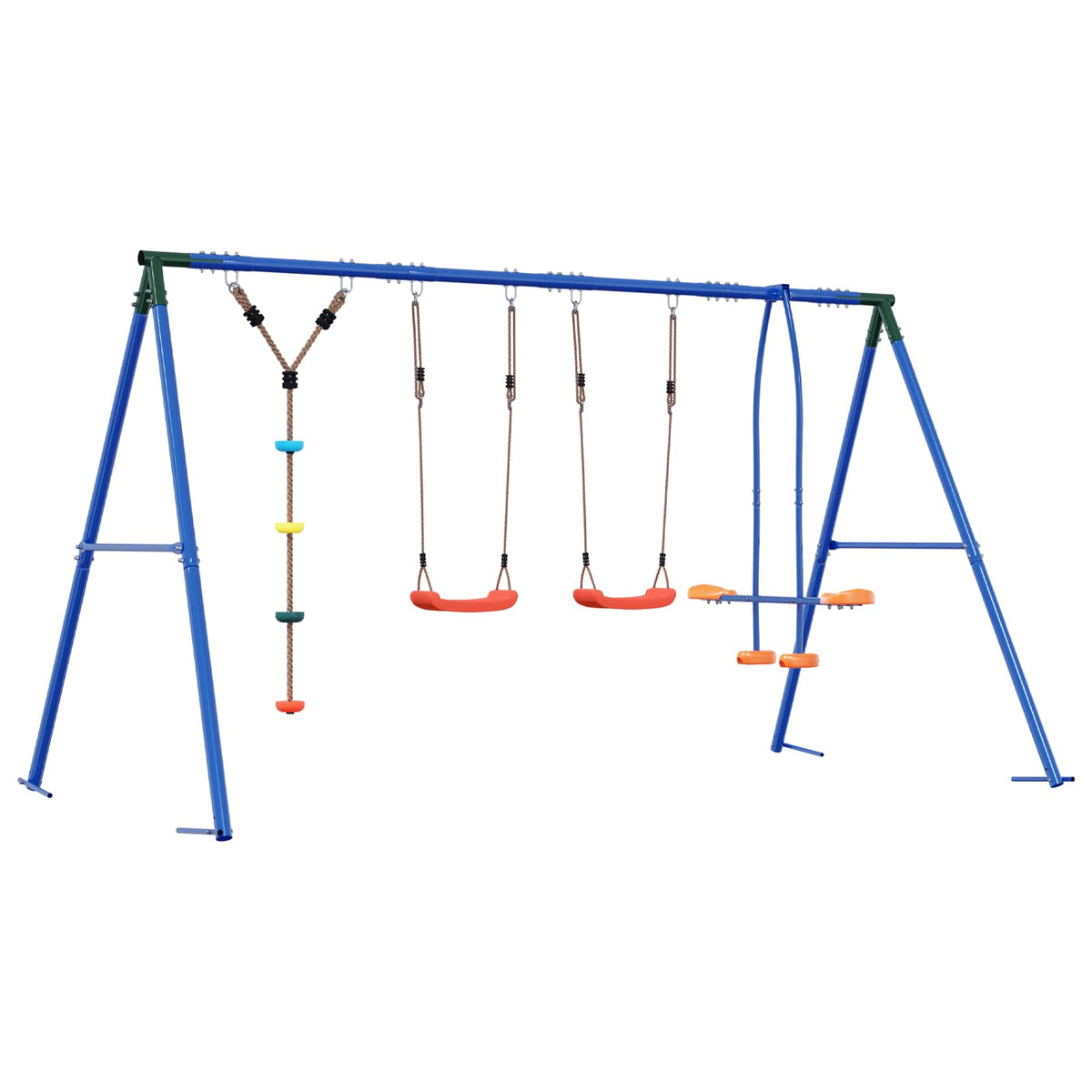 Buiten Schommelset Meerkleurig 330 x 185 x 185 cm Staal en PE